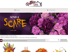 Tablet Screenshot of polliesflowers.com